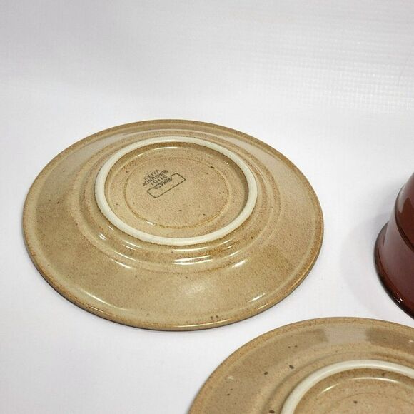 Set of 2 - Mikasa Bob Van Allen Teacup & Saucer Burgundy P1101 Japan - Picture 7 of 7